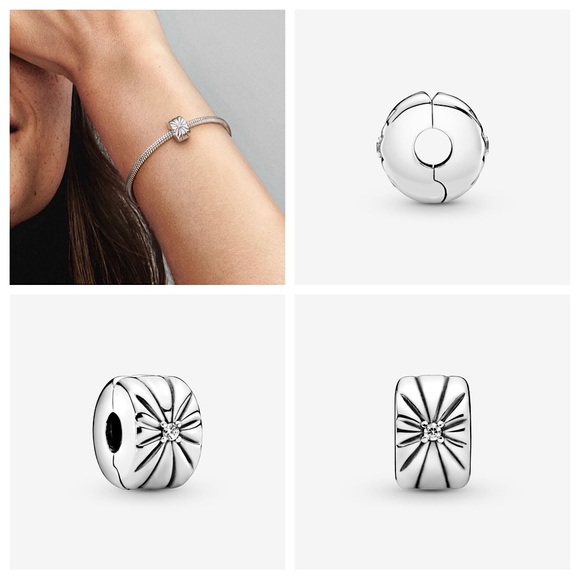 PANDORA ‘Memories Bracelet’ w/ 3 Charms, Size 8.3”L - Picture 11 of 12